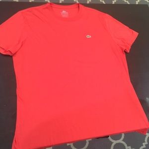 EUC red short sleeve Lacoste T-shirt